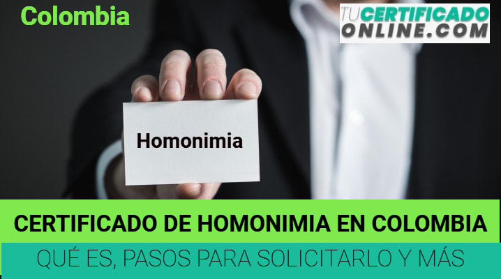 Certificado de Homonimia en Colombia
