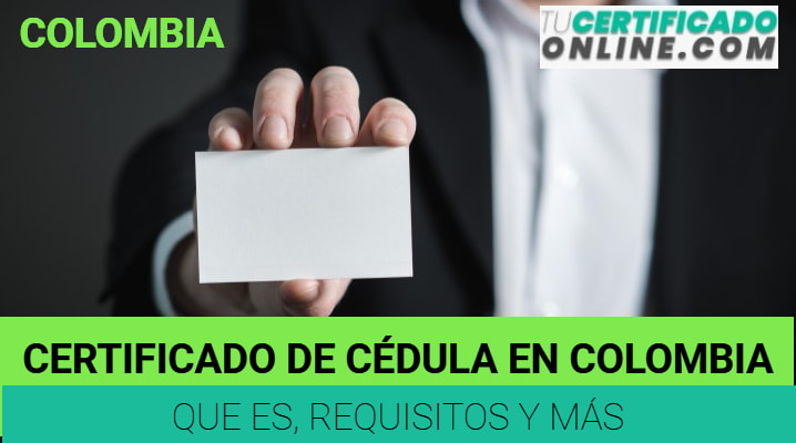 Certificado de Cédula en Colombia