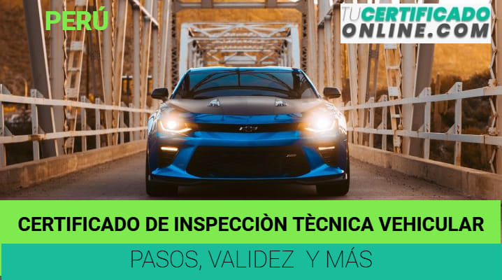 Certificado de Inspección Técnica Vehicular			 			